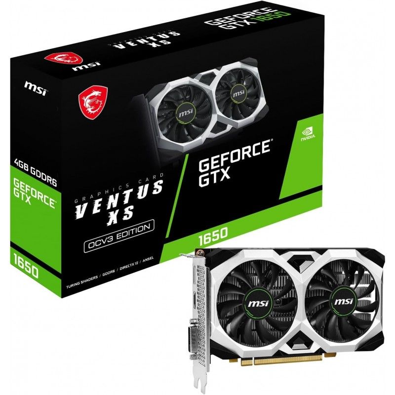 MSI - Tarjeta de Video MSI GeForce GTX 1650 D6 VENTUS XS OCV3