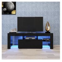 Rack Tv 120x36x45cm 2 Tiras Con Luz Variable Diseño Eeuu