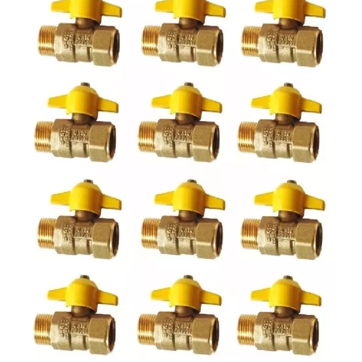 TAUMM - Pack 12 Llave Paso Para Gas Hi-he 12 - Certificada - Taumm