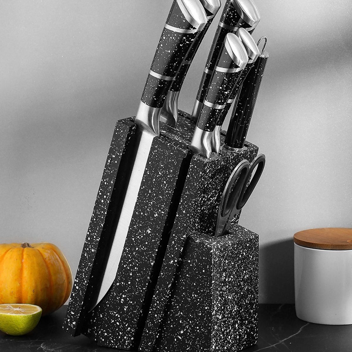 GENERICO - Set De Cuchillos De 8 Piezas Con Base Antideslizante