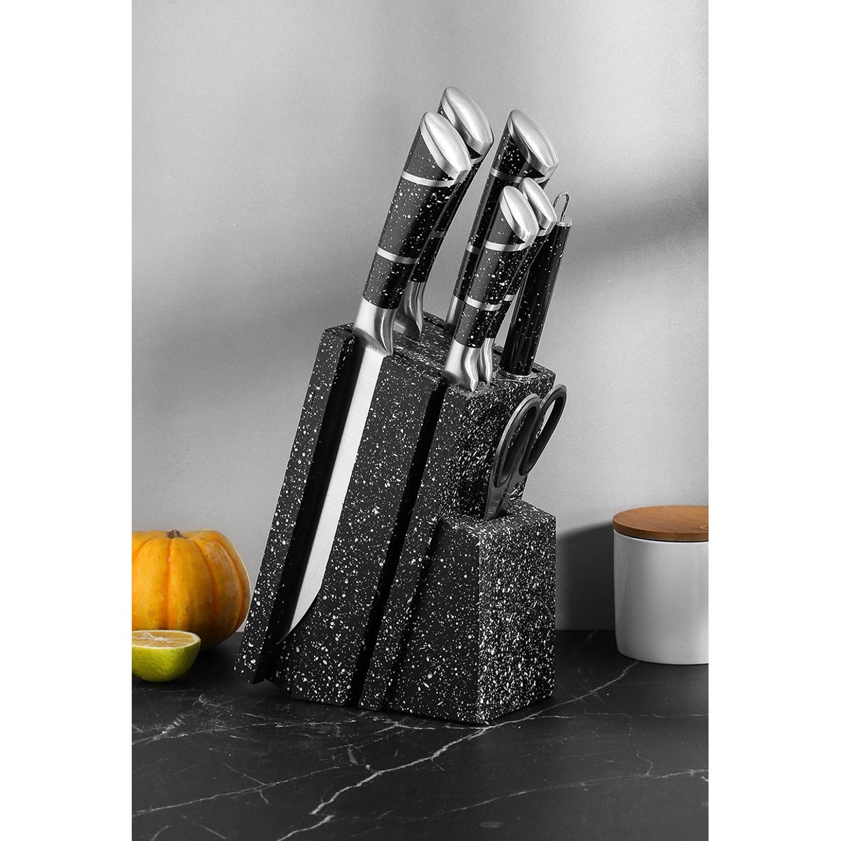 GENERICO - Set De Cuchillos De 8 Piezas Con Base Antideslizante