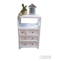 MUEBLE MADERA VINTAGE BLANCO
