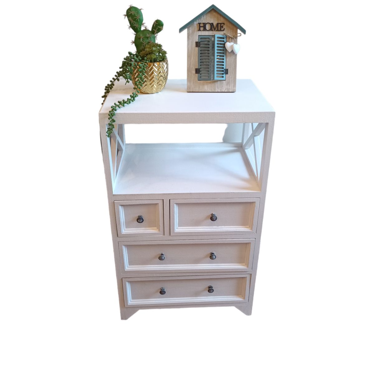 GENERICO - MUEBLE MADERA VINTAGE BLANCO