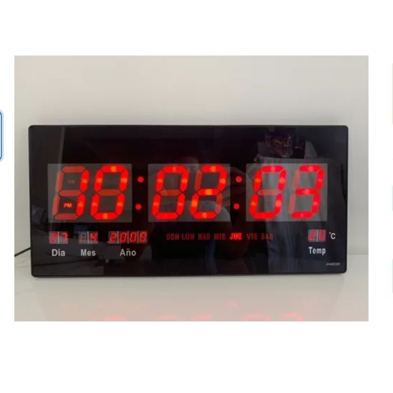 GENERICO - Reloj Digital Pared Led Fecha Temperatura