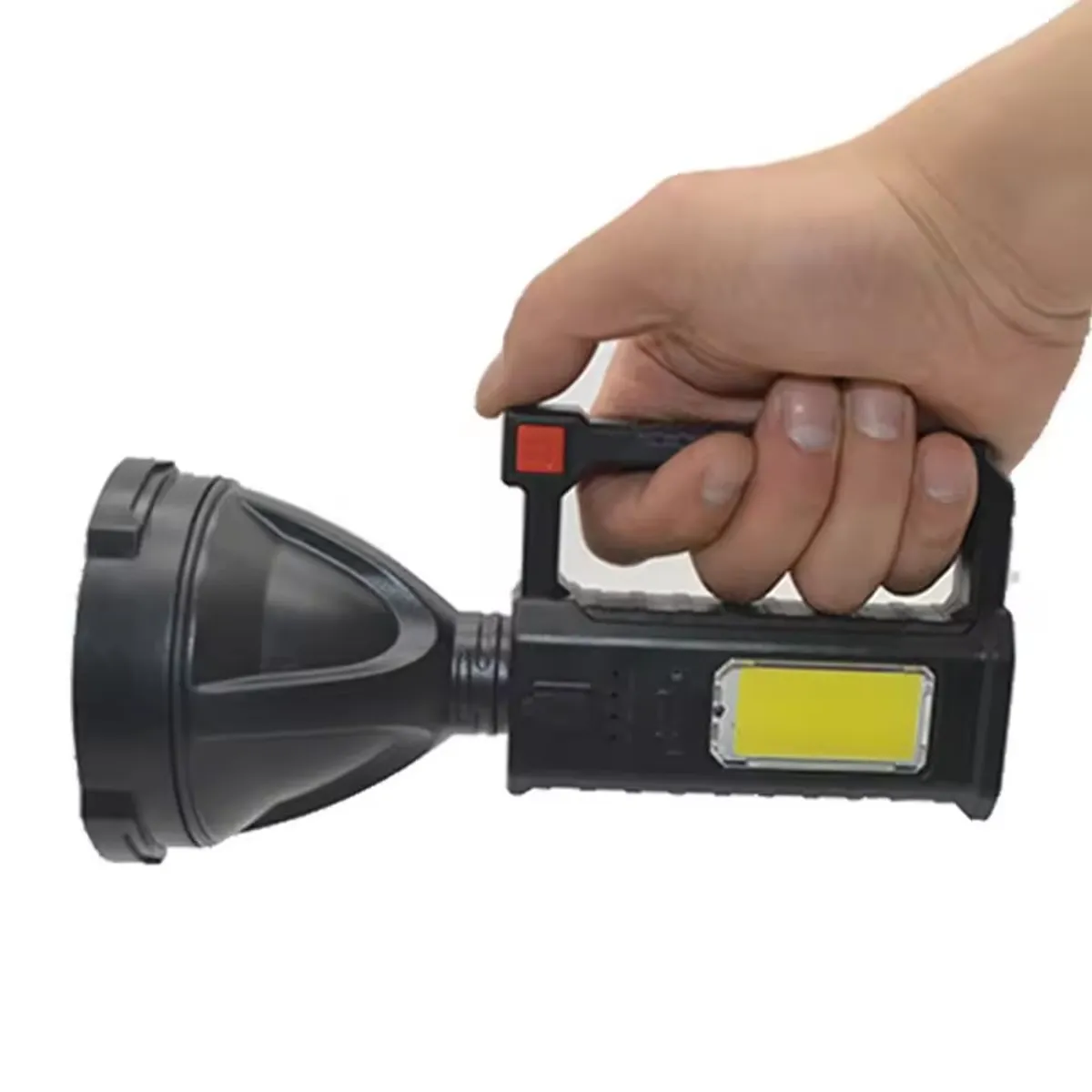 GENERICO - Linterna LED Con Tripode 1 Led + 1 led COB Recargable Usb