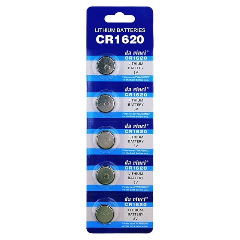GENERICO - Pack 5 Pilas Cr1620 3V Lithium Botón Litio