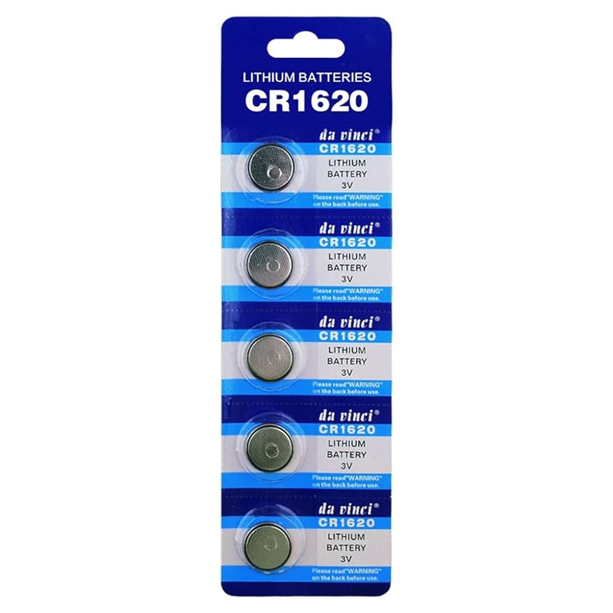 Pack 5 Pilas Cr1620 3V Lithium Botón Litio, marca GENERICO - Foto Principal