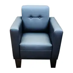 MUEBLES HVM - Poltrona HVM Negro CueroPU Pmadera