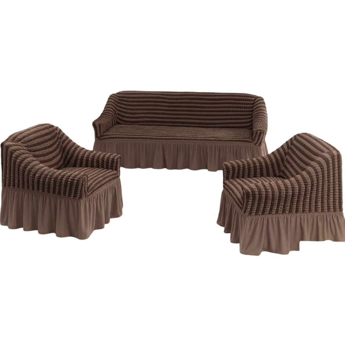 GENERICO - JUEGO DE FUNDAS TURKAS TEXTURIZADAS 3+1+1 D69