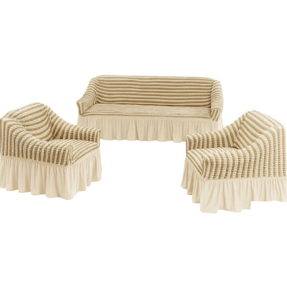 GENERICO - JUEGO DE FUNDAS TURKAS TEXTURIZADAS 3+1+1 D68