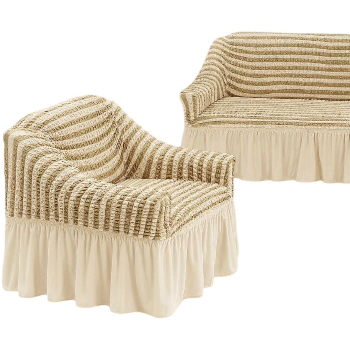 GENERICO - JUEGO DE FUNDAS TURKAS TEXTURIZADAS 3+1+1 D68