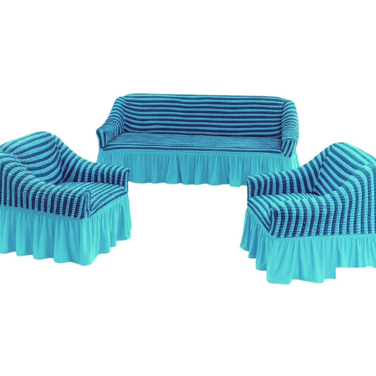 GENERICO - JUEGO DE FUNDAS TURKAS TEXTURIZADAS 3+1+1 D62