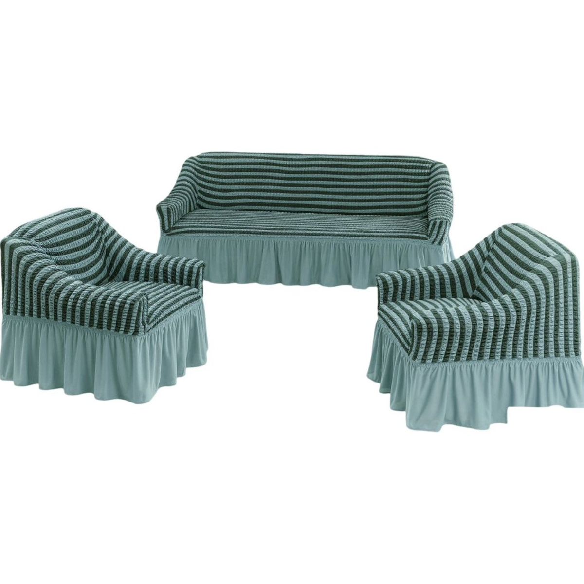 GENERICO - JUEGO DE FUNDAS TURKAS TEXTURIZADAS 3+1+1 D65