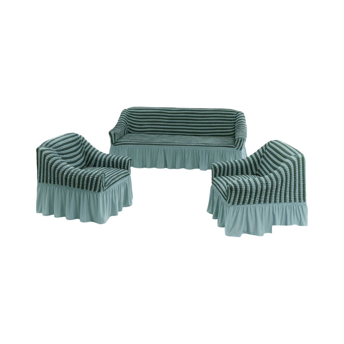 GENERICO - JUEGO DE FUNDAS TURKAS TEXTURIZADAS 3+1+1 D65