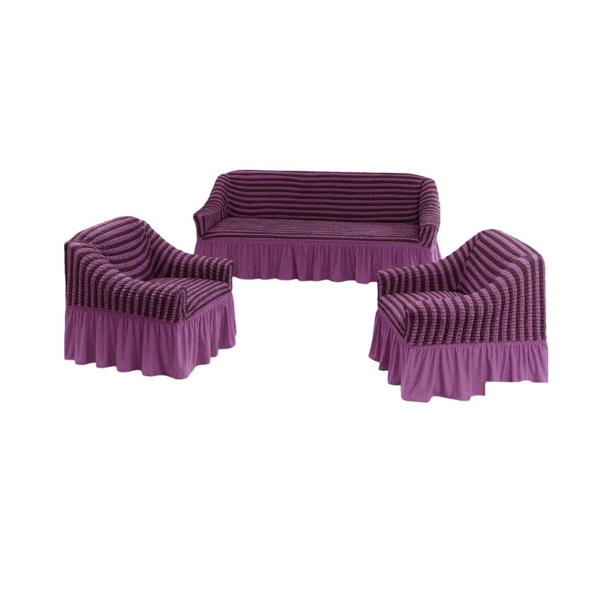 GENERICO - JUEGO DE FUNDAS TURKAS TEXTURIZADAS 3+1+1 D66