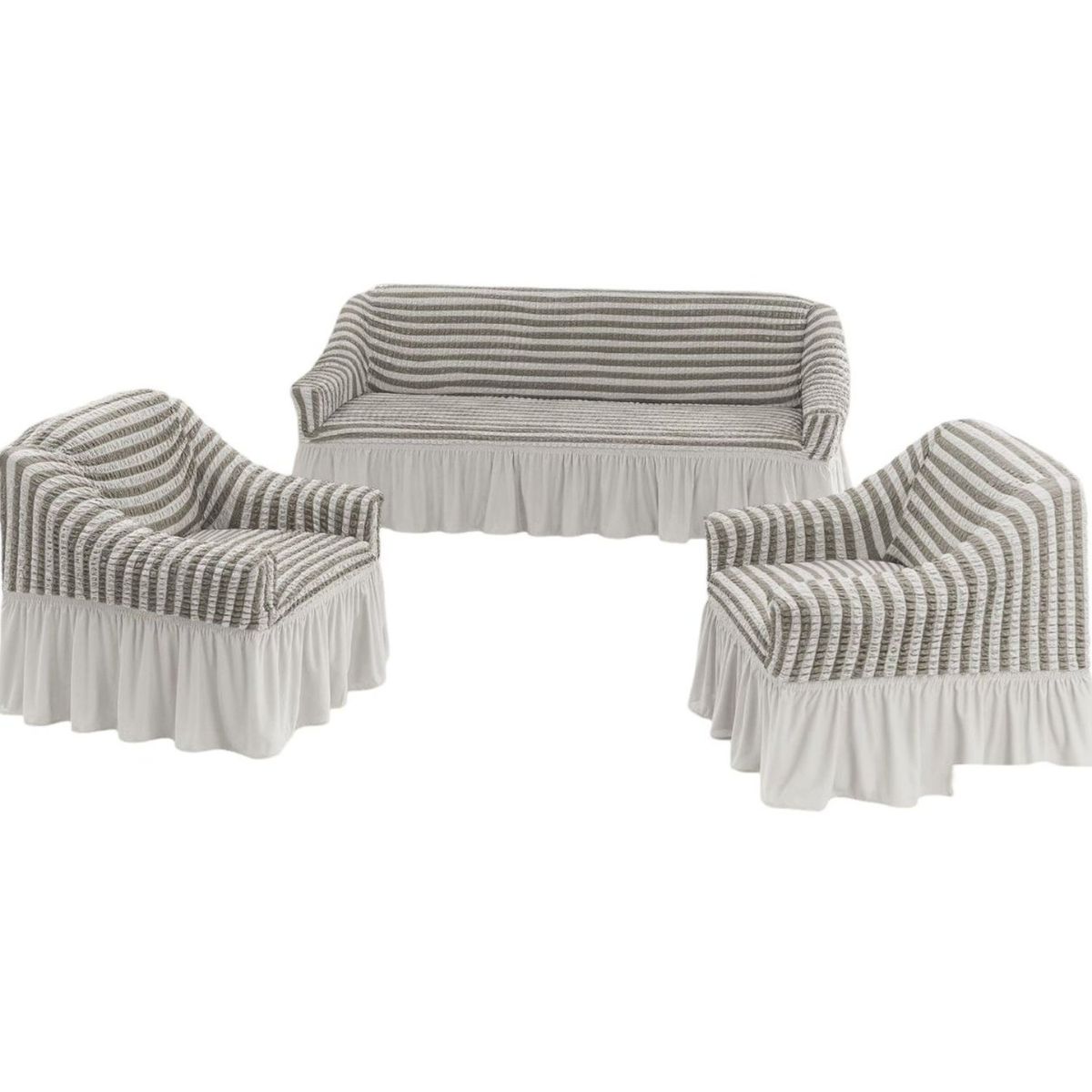 GENERICO - JUEGO DE FUNDAS TURKAS TEXTURIZADAS 3+1+1 D67