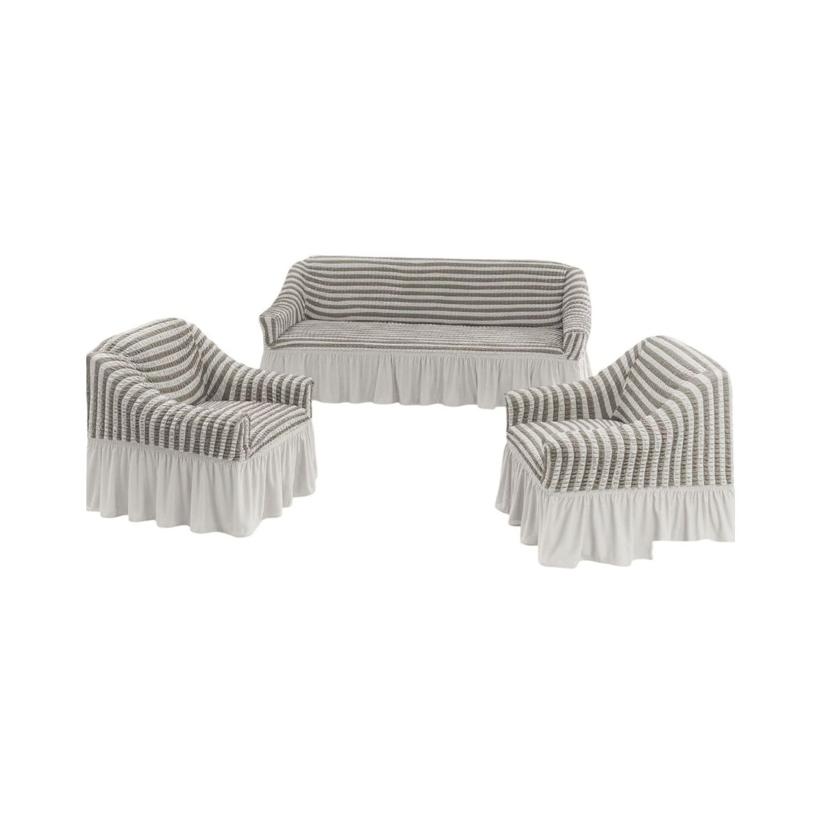 GENERICO - JUEGO DE FUNDAS TURKAS TEXTURIZADAS 3+1+1 D67