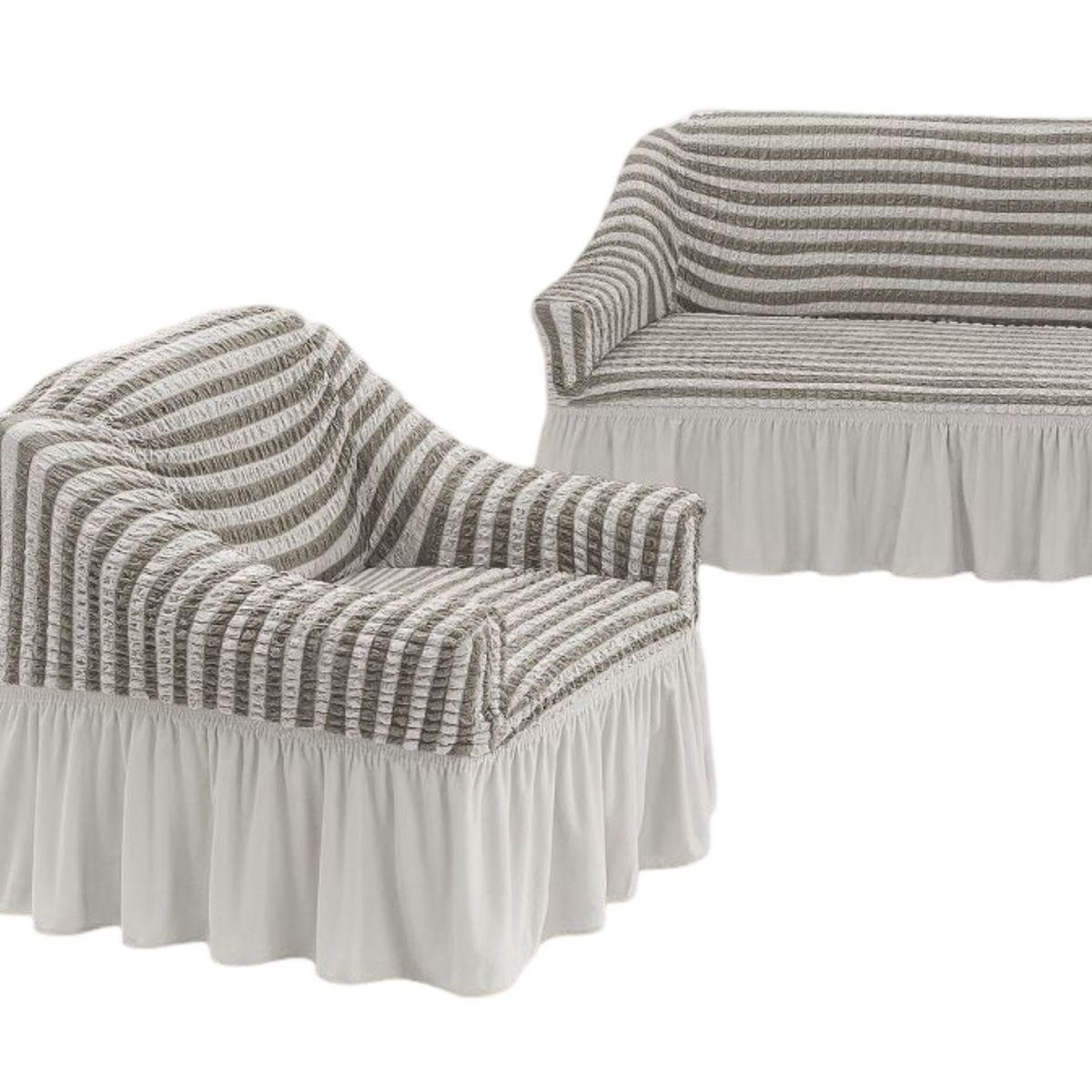 GENERICO - JUEGO DE FUNDAS TURKAS TEXTURIZADAS 3+1+1 D67