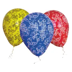 PARTY EXPRESS - Set De Globos Látex Sonic El Erizo 12pcs Decoración Party