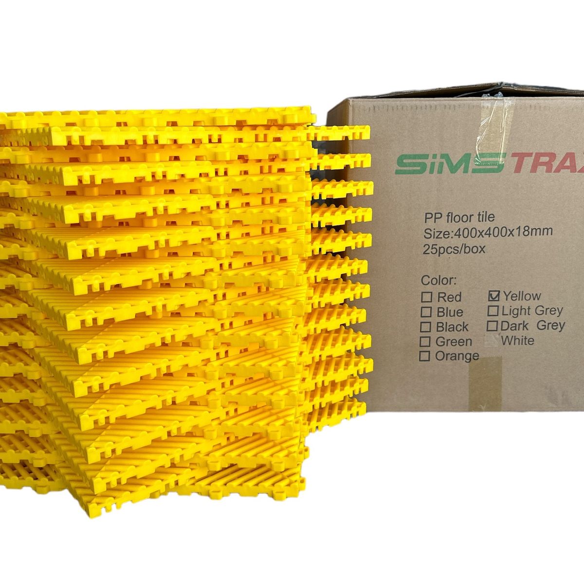 GENERICO - Piso Encastrable Heavy Duty SIMSTRAX Pack x 25 UN 4 M2 Amarillo