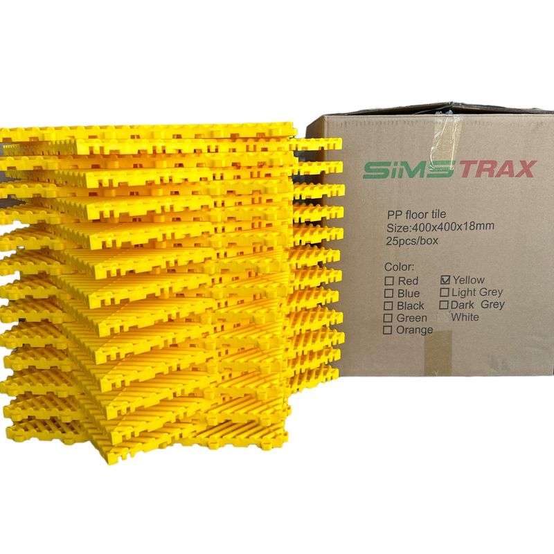 GENERICO - Piso Encastrable Heavy Duty SIMSTRAX Pack x 25 UN 4 M2 Amarillo