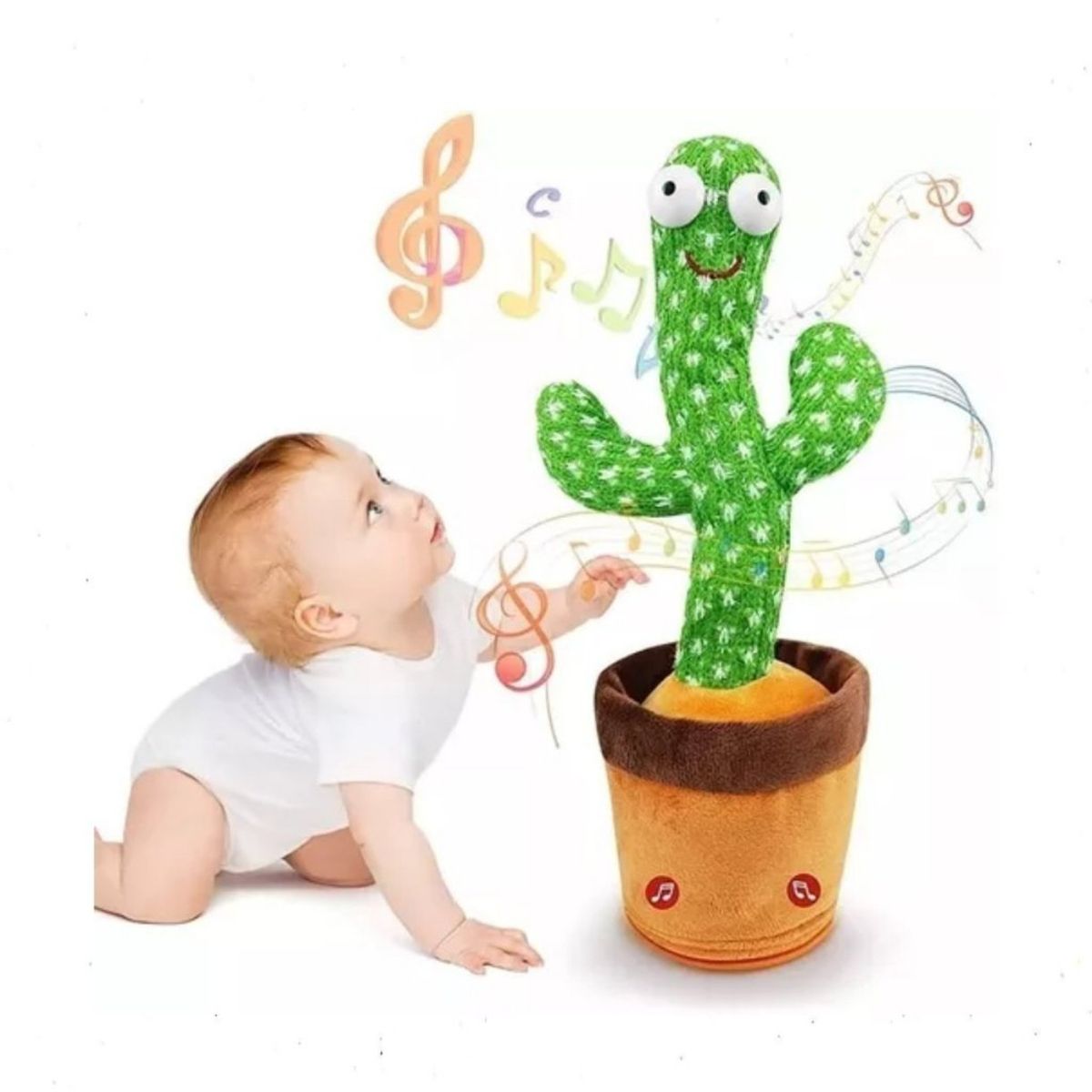 GENERICO - Cactus Bailarín Musical Recargable Con Sombrero Mexicano