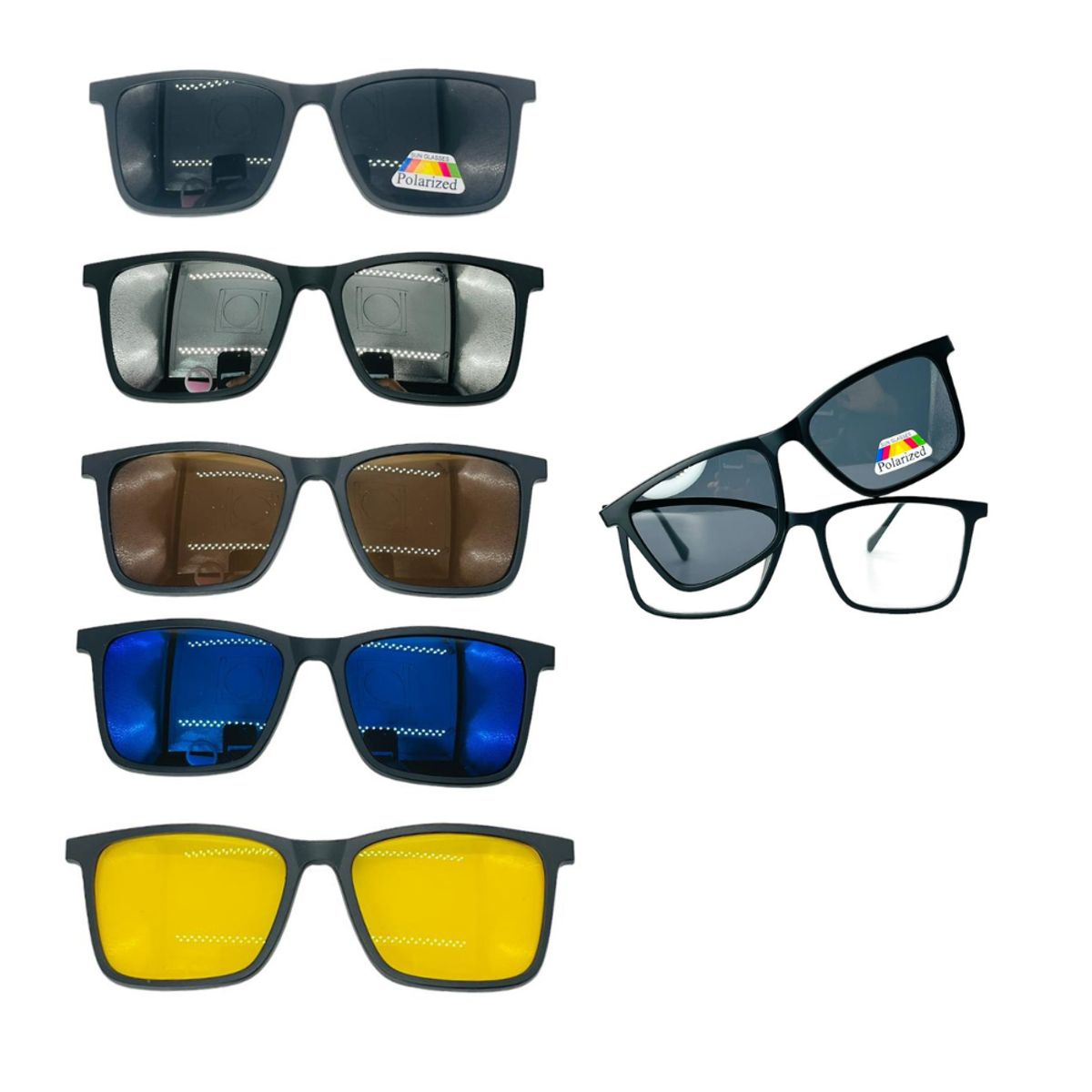 GENERICO - LENTES DE SOL CON SOBRE LENTES CLIP ON MODELO 2375