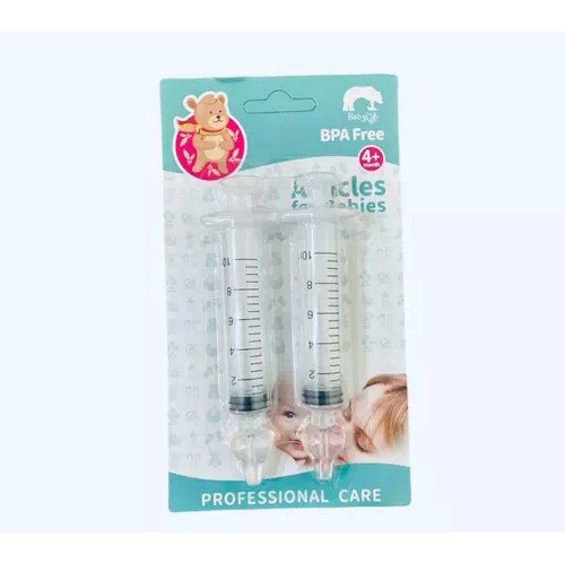GENERICO - Jeringa Aspirador Nasal Bebé Limpieza Nasal Niños 2 Unidades