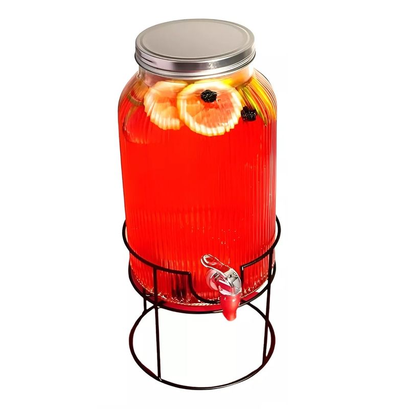 Pasteleria - Jarros De Vidrio Dispensador De Bebidas Con Atril Jarro 55l