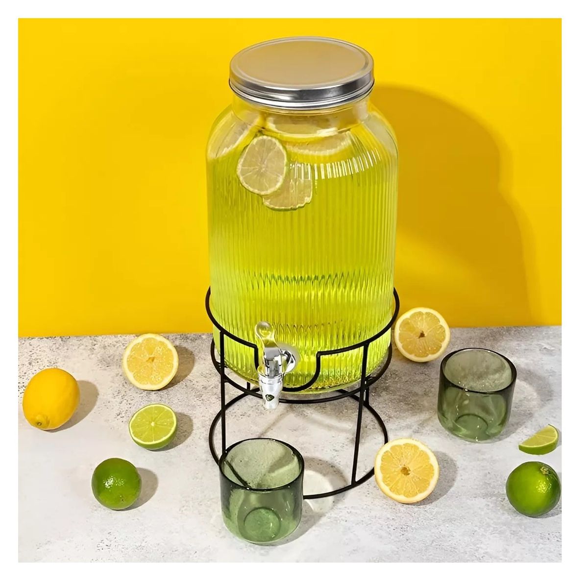 Jarros De Vidrio Dispensador De Bebidas Con Atril Jarro 55l, marca PASTELERIUSCL - Foto 2