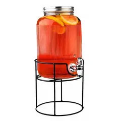 Pasteleria - Jarros De Vidrio Dispensador De Bebidas Con Atril Jarro 38l