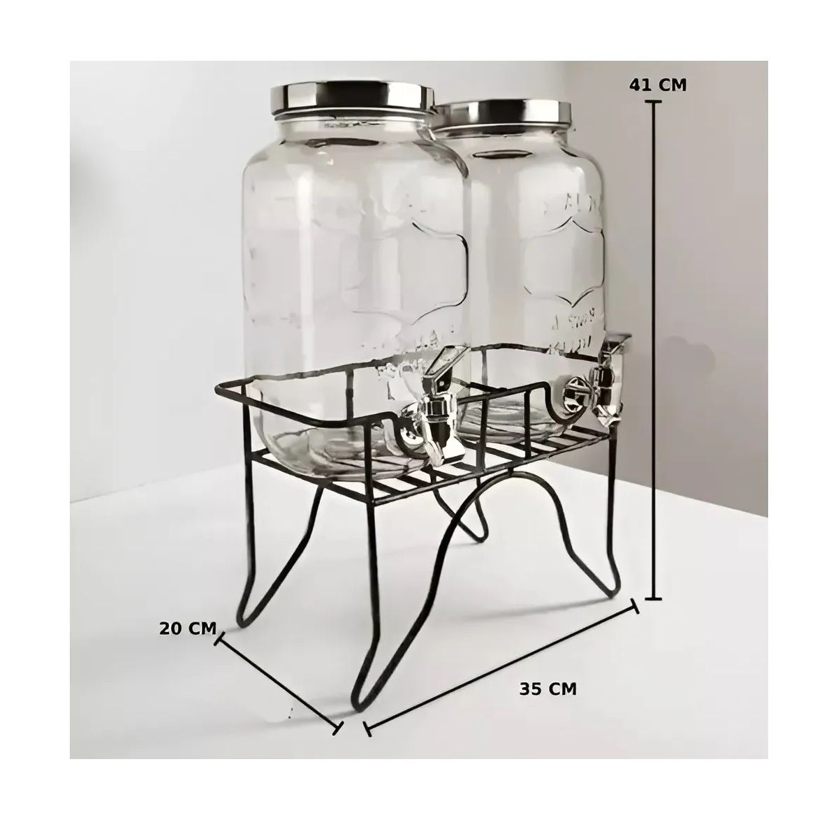 Pasteleria - Dispensador De Bebidas Dispensadores Jugo Atril Doble 3L