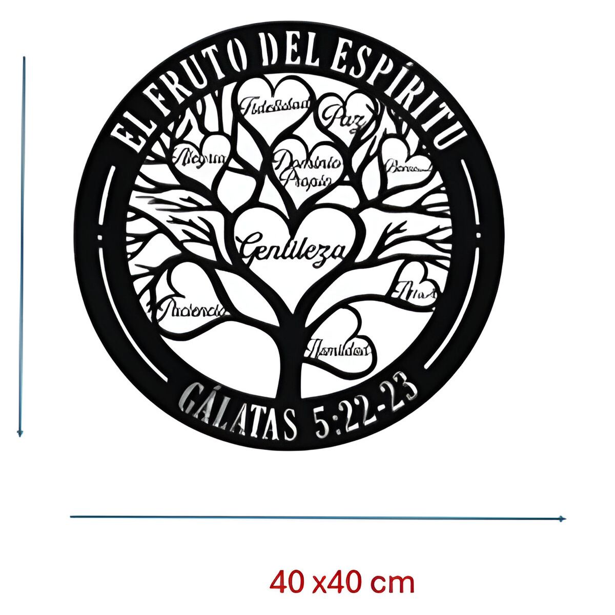 GENERICO - CUADRO DECORATIVO ARTESANAL FRUTOS DEL  ESPIRITU