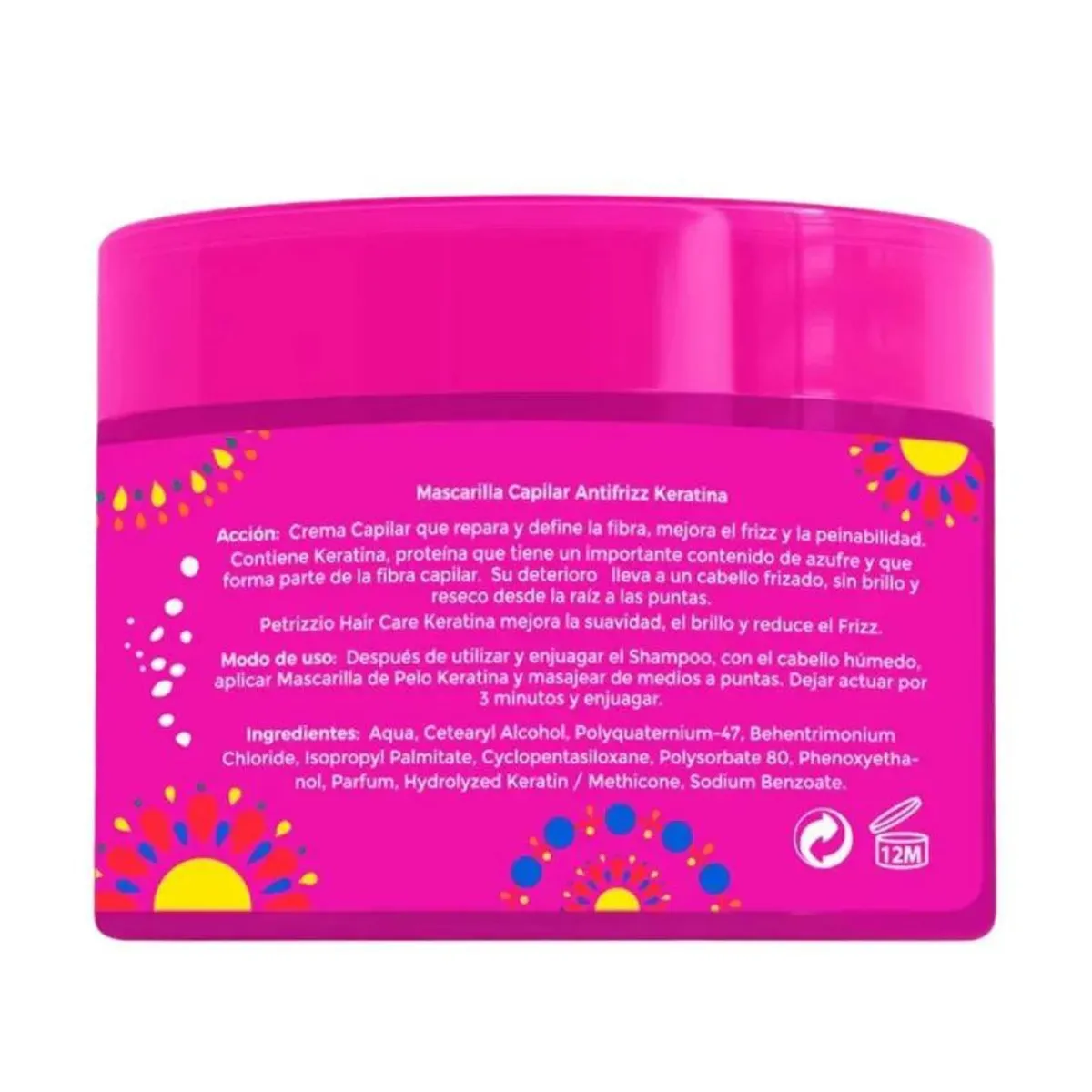 PETRIZZIO - Mascarila Capilar Antifrizz Keratina 420g Petrizzio.-