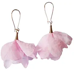 VIVAFELICIA - Aros Acero Hechos a Mano Orquídea Rosado
