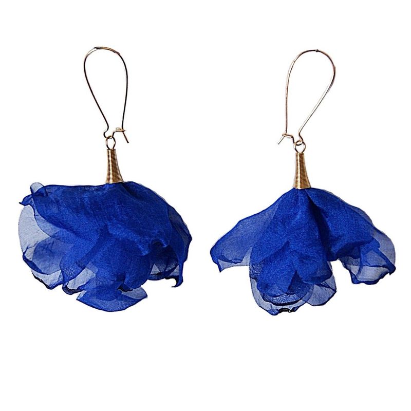 VIVAFELICIA - Aros Acero Hechos a Mano Orquídea Azul