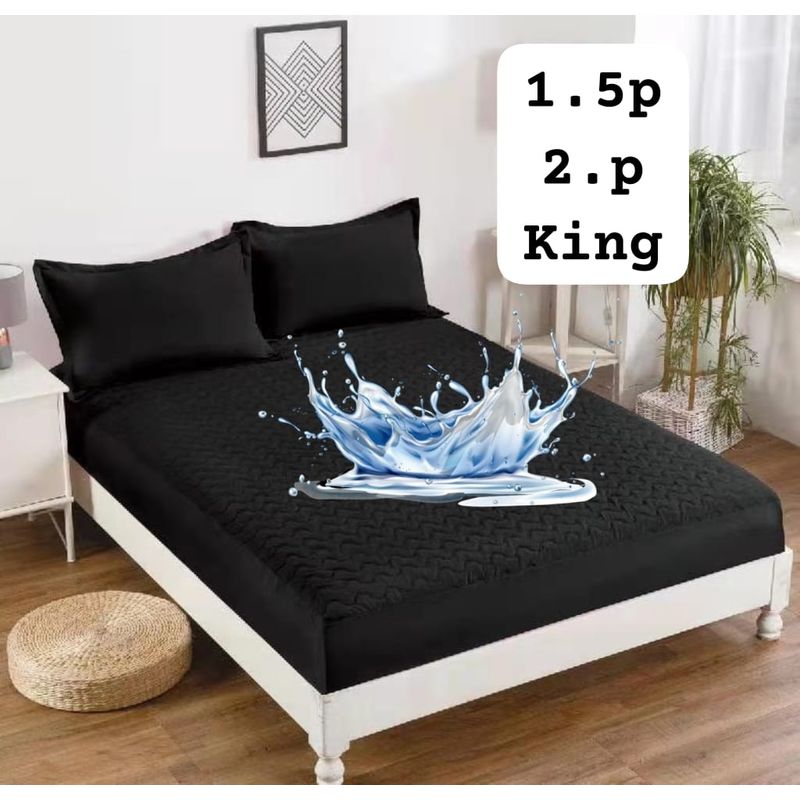 GENERICO - CUBRE COLCHON PROTECTOR IMPERMEABLE 2 PLAZAS