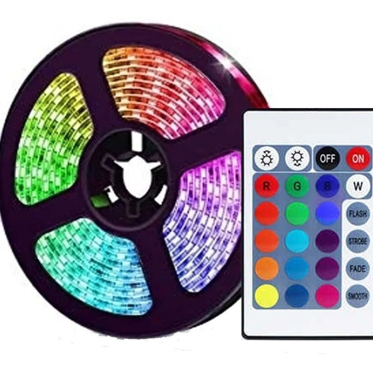 GENERICO - Cintas Led Colores Con Control De 5m Tira De Luces