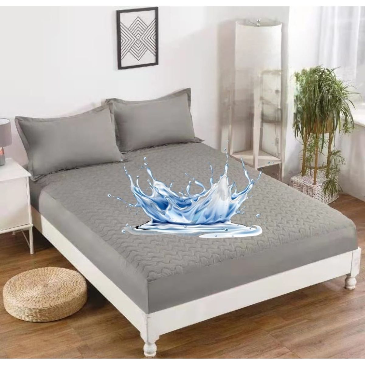 GENERICO - CUBRE COLCHON PROTECTOR IMPERMEABLE 1.5 PLAZAS