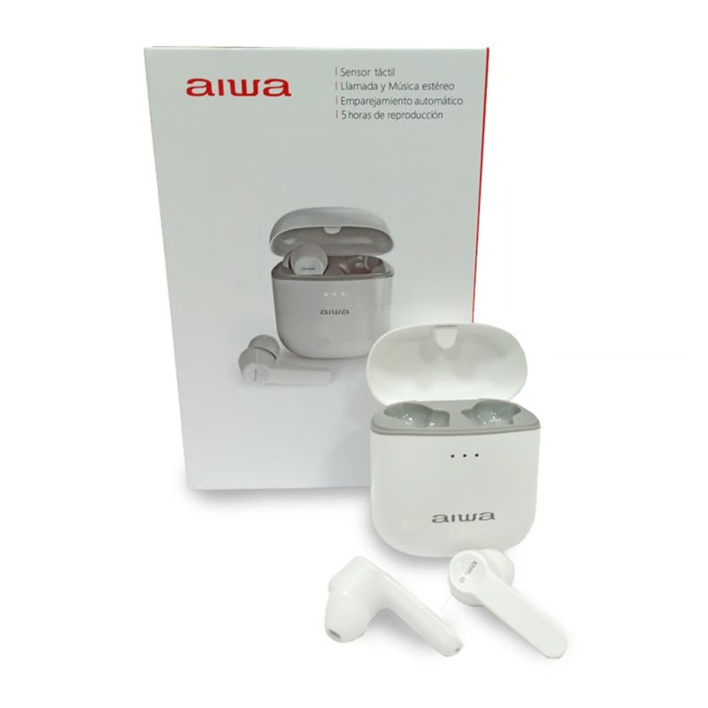 AIWA - Audífonos Aiwa Earbuds Bluetooth Aw8 Blanco