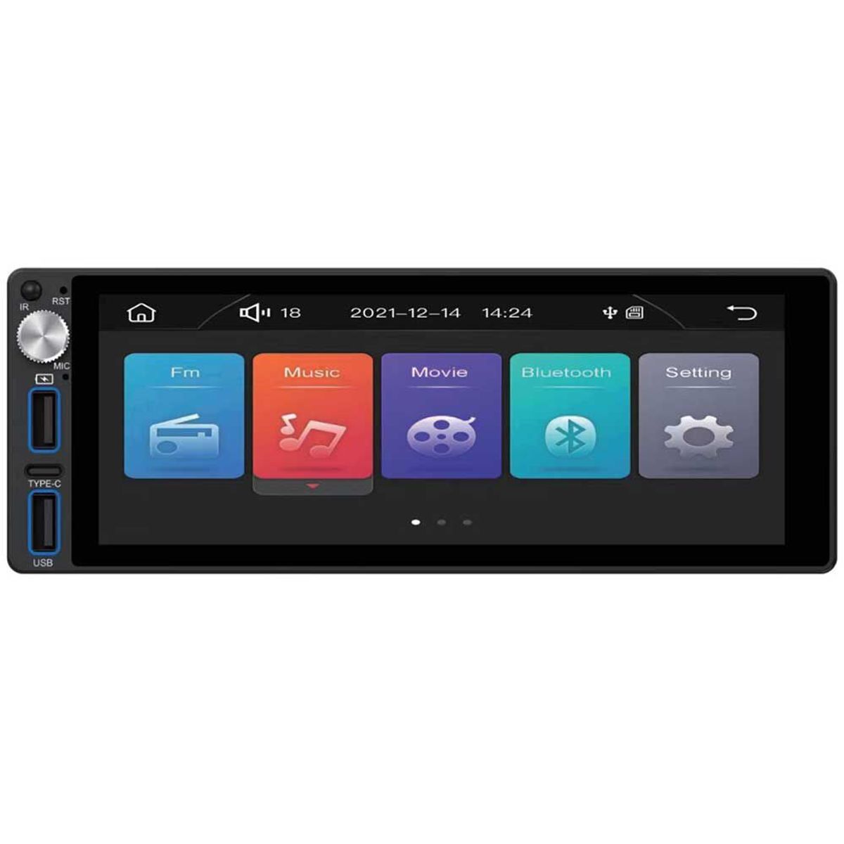 AIWA - Radio Auto Android 1 Din Pantalla Tactil Aiwa Aw-a485bt