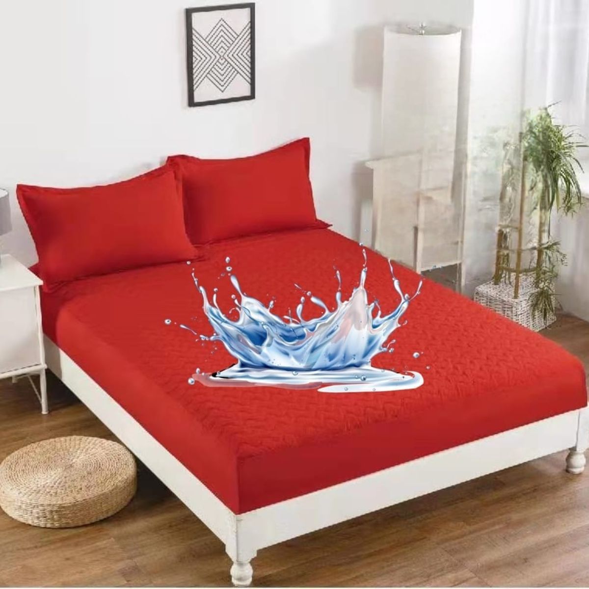 GENERICO - CUBRE COLCHON PROTECTOR IMPERMEABLE 1.5 PLAZAS