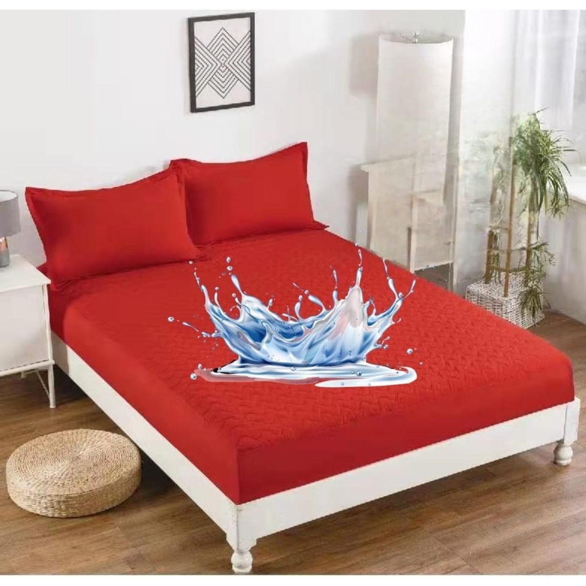 GENERICO - CUBRE COLCHON PROTECTOR IMPERMEABLE 1.5 PLAZAS