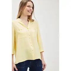 ASH - Blusa Lisa Cuello Mao amarillo