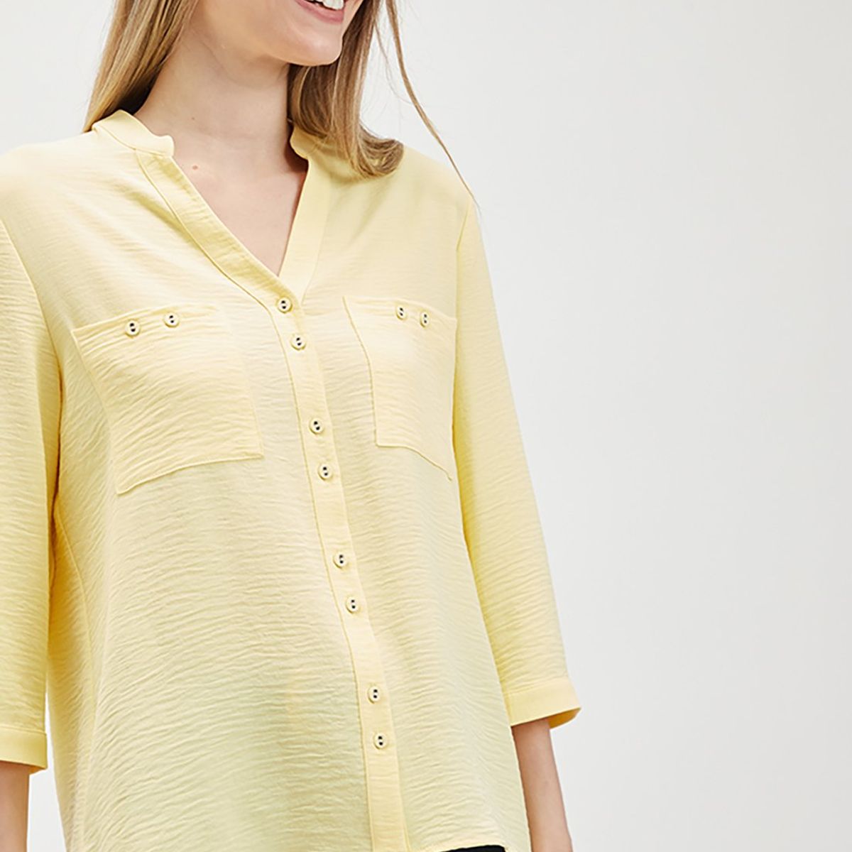 ASH - Blusa Manga Larga Amarillo Mujer Ash