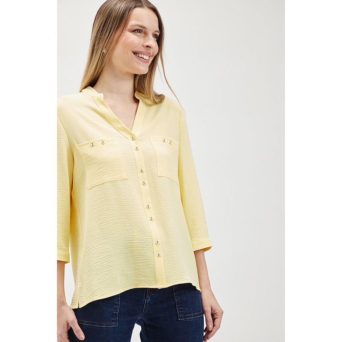 ASH - Blusa Manga Larga Amarillo Mujer Ash