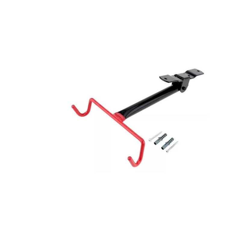 GENERICO - Ganchos para colgar bicicleta rojo negro