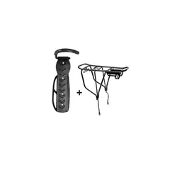 GENERICO - Parrilla + gancho para colgar bicicleta Negro