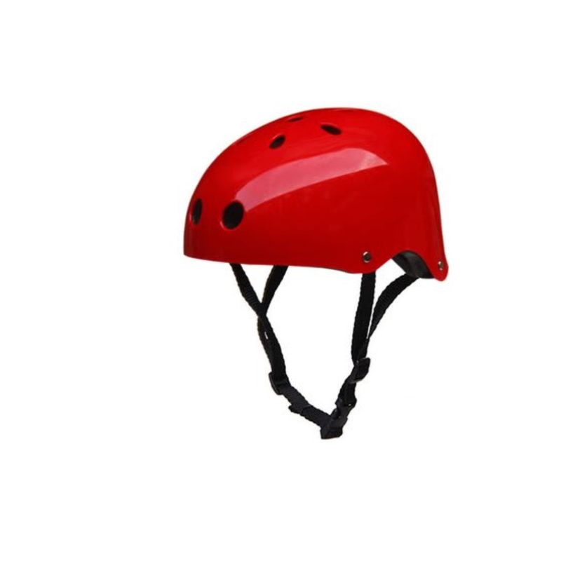 GENERICO - Casco Bicicleta Rollers Skate Rojo Brillante