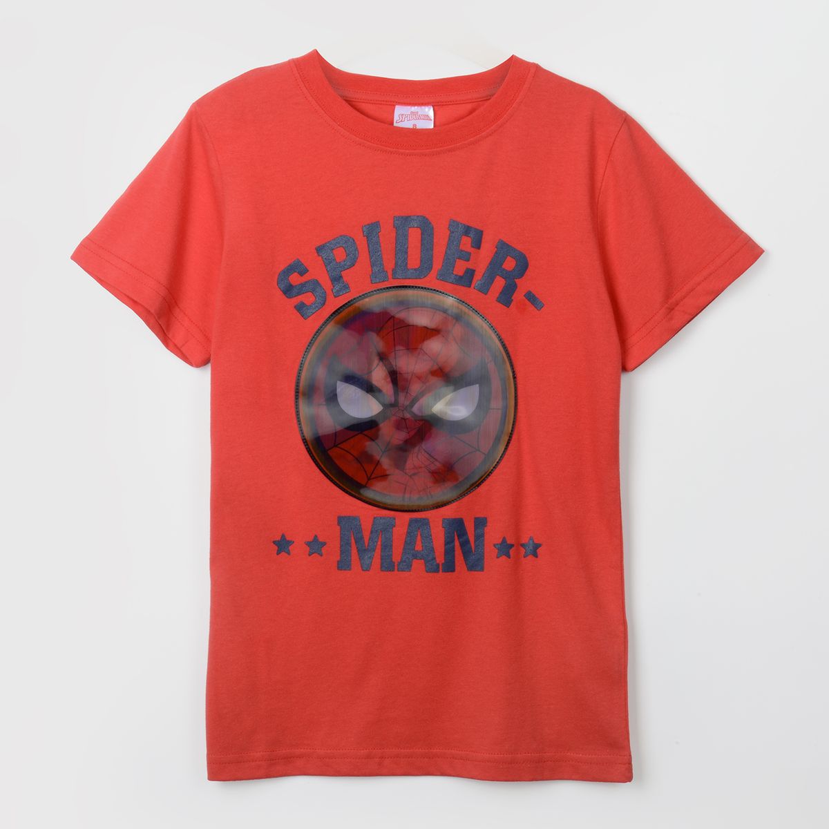 MARVEL - Polera Manga Corta Niño Lenticular Spiderman Rojo Marvel